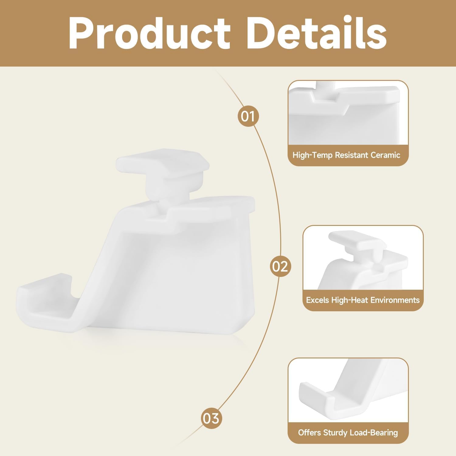 2 supporti per riscaldatore per forno a microonde e griglia compatibile con Jenn Air Kitchen Aid Whirlpool Forno a parete Forno a microonde Elemento Clip di ricambio #: W11724411 W10120232