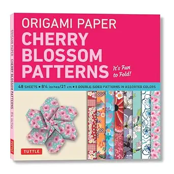Origami Paper- Cherry Blossom Patterns Large 8 1/4" 48 sh Tuttle Origami Paper Double-Sided Origami Sheets Printed with 8 Different Patterns Instructions for 5 Projects Included Loose Leaf February 10, 2015