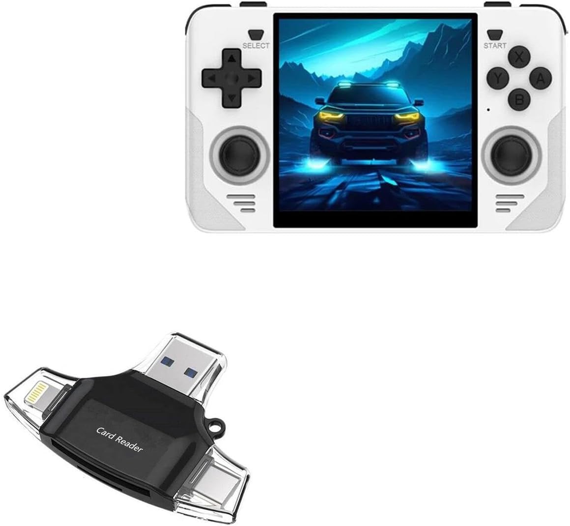 BoxWave Smart Gadget Compatible with Powkiddy RGB30 - AllReader SD Card Reader, microSD Card Reader SD Compact USB - Jet Black