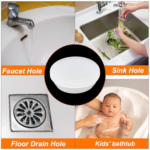 Image of MECCANIXITY 2pcs Silicone Snap in Locking Hole Plugs,28mm /1.1 Inch Mounting Diameter Narrow Groove Width 2.5mm Panel Seal Cover Round for Kitchen Bulkheads Waterproof Sealing Plugs Clear