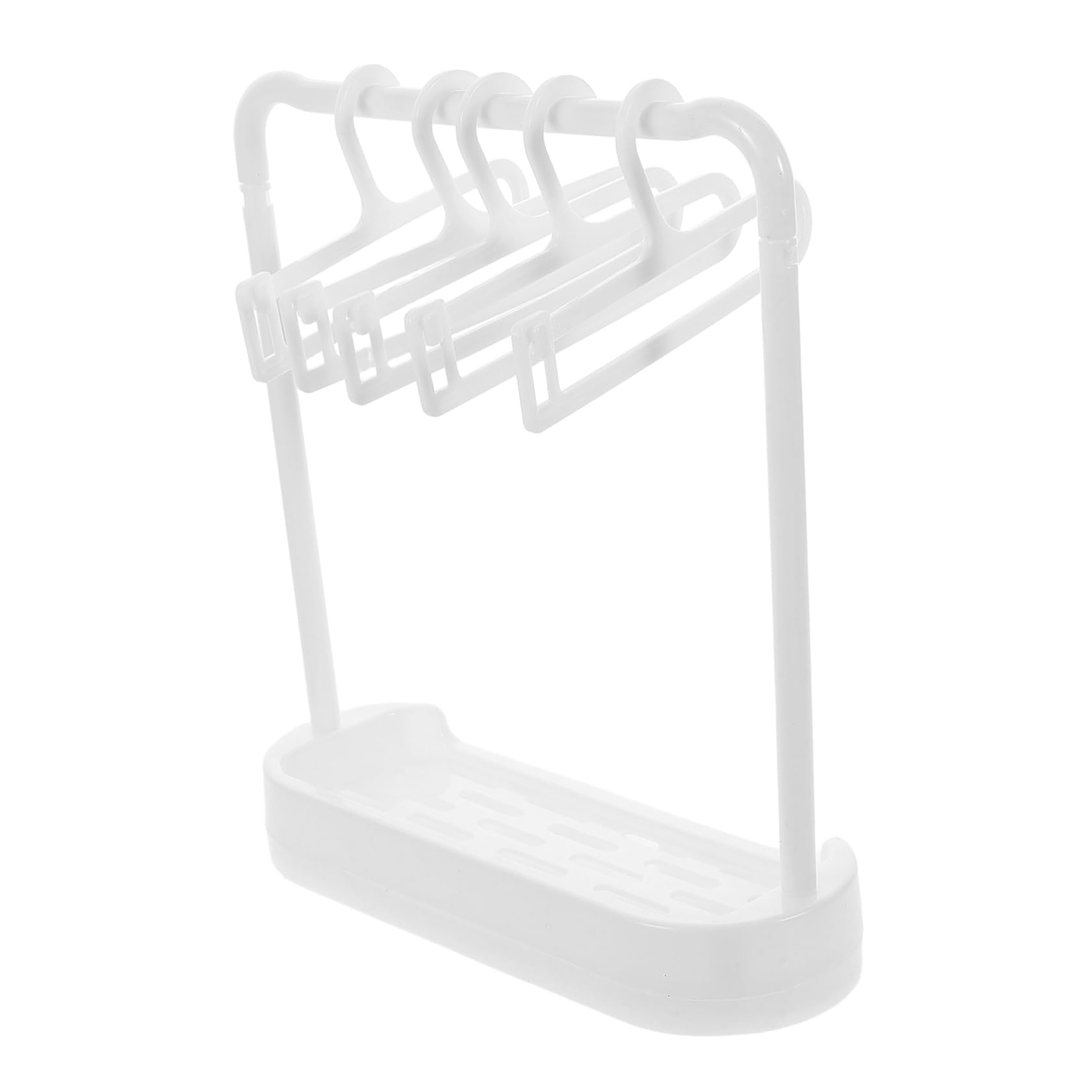 ifundom 6pcs Doll Clothes Hanger with Towel Rack and Standing Drying Rack for Doll Outfits Portable and Clothes Drying for Indoor Use