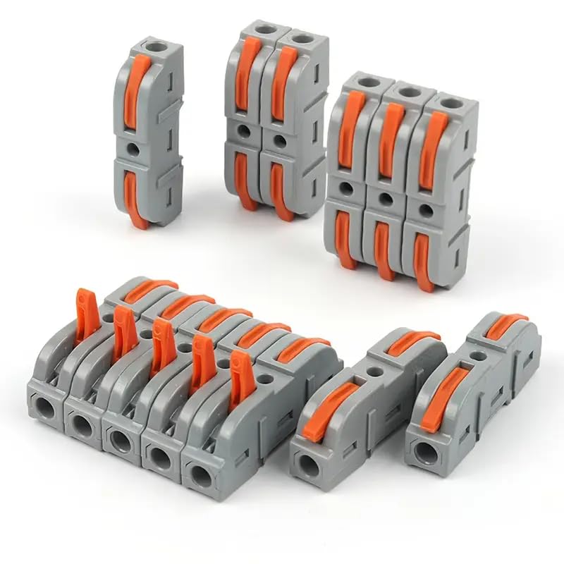 Image of XELYTON Wire Clip Connector, Universal Connection Terminals, Circuit Inline Splices Electric Connectors, Quick Connect & Freely Assemble Electrical Splicing Kit for Compact (1 In 1 Out, 50)
