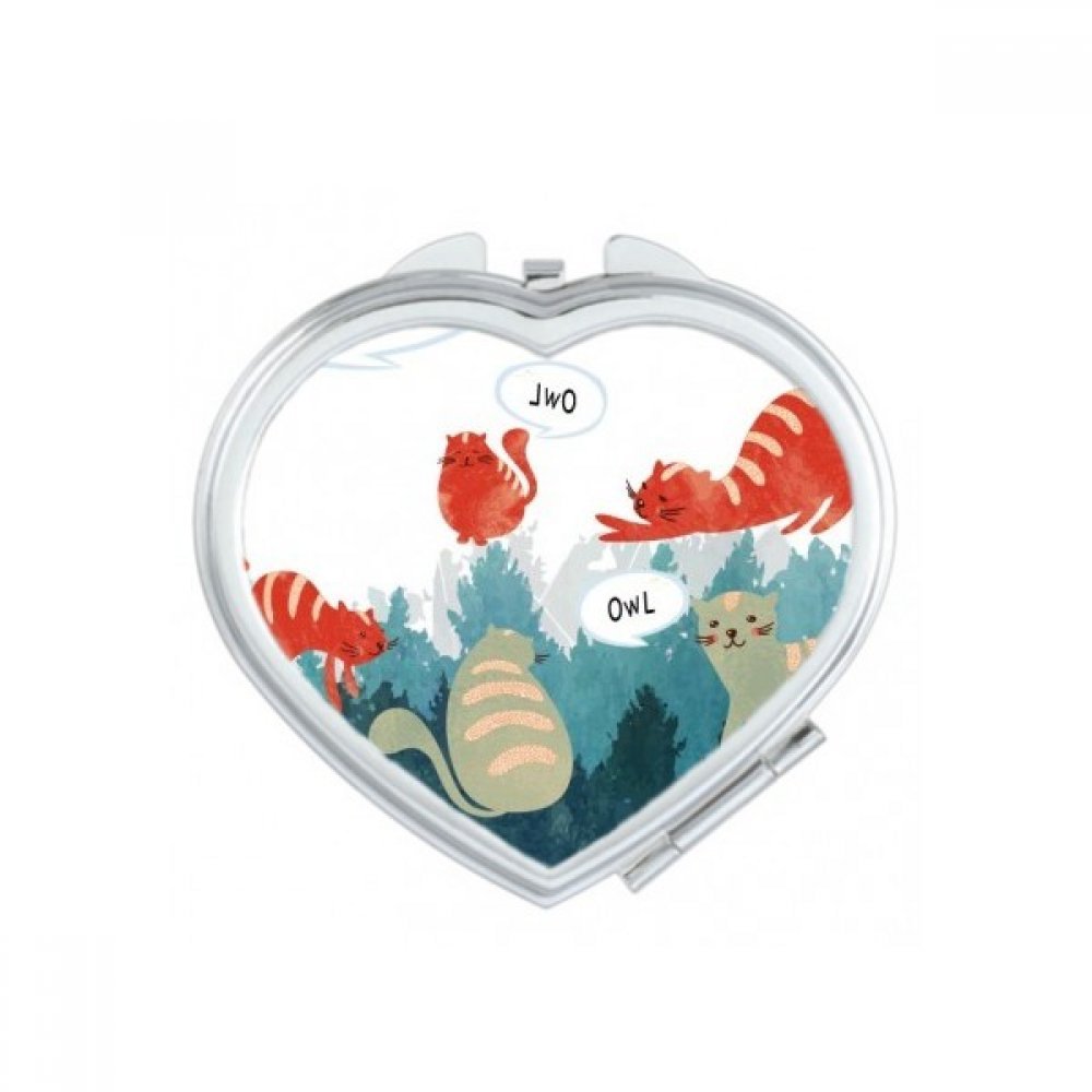 Miroir de poche hibou mignon : mini format pliable pour retouches maquillage