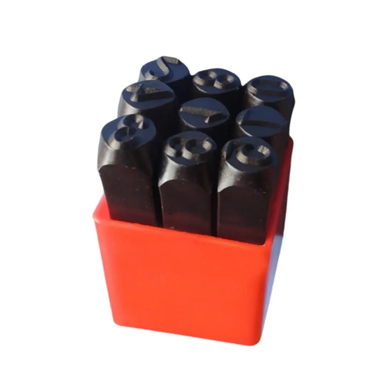 Metallstempel-Set, Buchstaben- und Zahlenstempelset aus Stahl for Lederhandwerk, Metallarbeiten, Heimwerken Personalisierung(Number 6mm)
