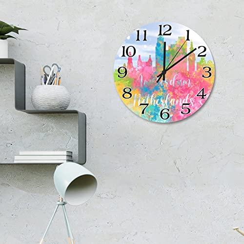 Horloge murale Amsterdam résout le vide mural des grands salons