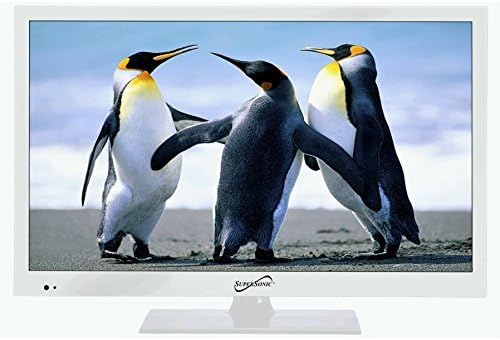 Supersonic SC-1511 White 15.6" 1080p LED Widescreen HDTV with HDMI & USB Input