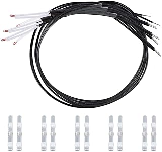 Creality Original 3D Printer NTC100K Thermistor Temp Sensor 5 Pack Quick Replacement Single Ended Glass Sealed for Creality Ender 3/Ender 3 V2/Ender 3 Pro/Ender 5/Ender 5 Pro 3D Printer(30cm/11.8inch)