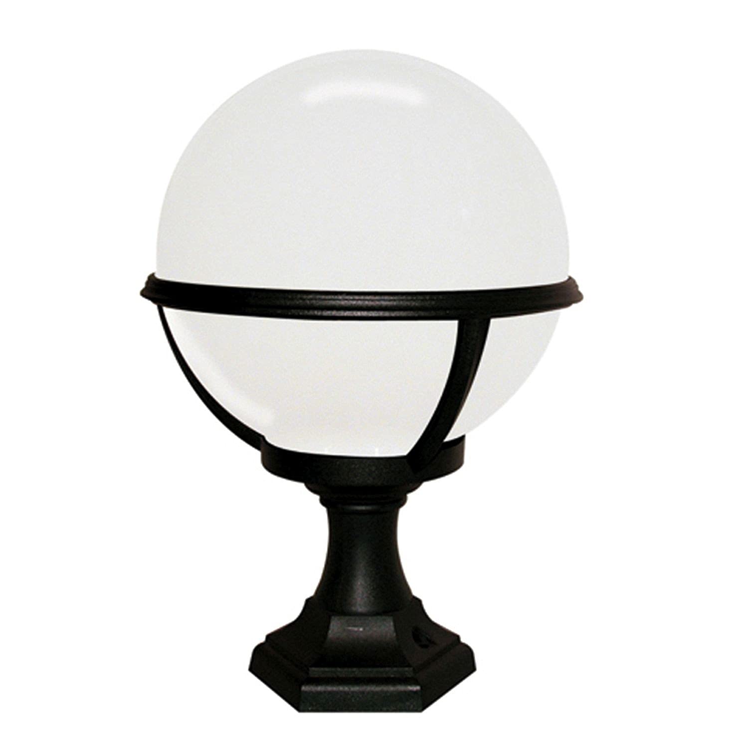 Elegancka lampa ogrodowa w kształcie kuli, wys. 42 cm, mała, IP44, Licht-Erlebnisse na cokole taras, oświetlenie drogi