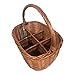 Rattan im Trend Flaschenkorb Flaschenträger für 6 Flaschen Weidenkorb Flaschenhalter Korb Weide