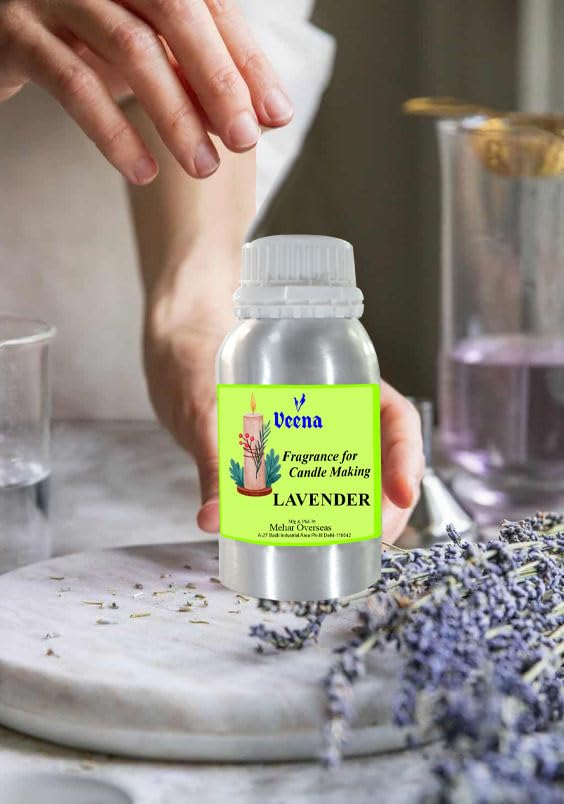 Image of Veena Lavender Fragrance Oil,Essential oil for Candle Making, Soap Making, Slime, Diffusers, Home and Crafts 100 gm