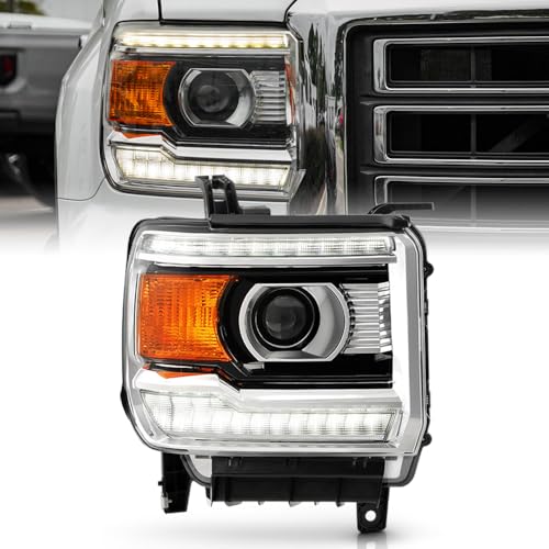 KEEKPO - For 2014-2018 GMC Sierra 1500 Factory Halogen w/LED DRL Projector Headlight Headlamp Replacement Passenger Side