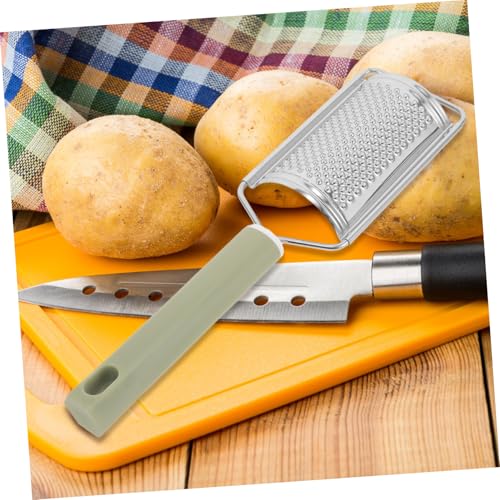 Rallador de Cocina de Acero Inoxidable con Mango PP Verde miniatura 4