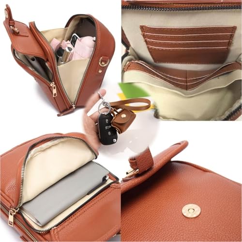 Forcipower Crossbody Leather Bag, Urvashi, Collaboraten1 Crossbody Leather Bag, Vintage Double Layer Anti Theft Purse2