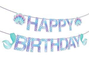 Sparkle Mermaid Banner,Mermaid Party Supplies