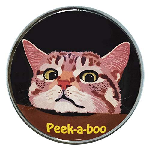 猫 ピンバッジ 猫ピンバッチ ねこピンズ ピークアブー BK Cat peek-a-boo 猫イラスト Cat Pins