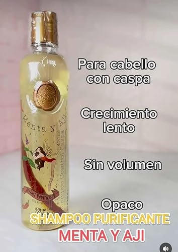 Miniatura 7 de Champú control caspa de menta y aji, ritual botánico 13.5 fl ozChampú control caspa de menta y chile, ritual botánico.