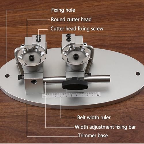 Herramienta de corte biseladora de bordes de cuero artesanal y rebajador manual regulable 3