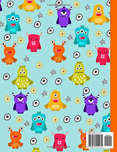 Composition Notebook: Monsters ~ Wide Ruled Line 110 Pages ~ 8.5" x 11" - Image 2