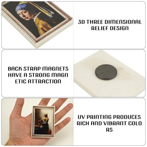 Set de 10 imanes decorativos con pinturas famosas miniatura 6