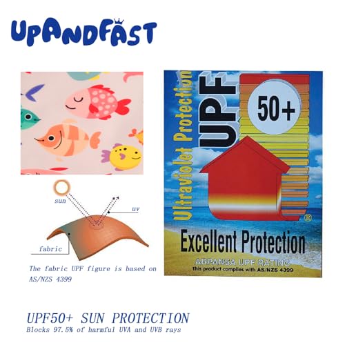 image for upandfast Baby/Toddler Girls Sunsuit Swimsuit with Snap Bottom UPF 50+