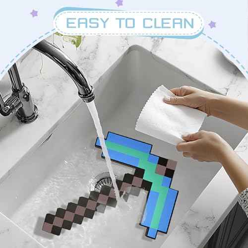 foam sword and pickaxe set kids role play toys for halloween cosplay video game parties