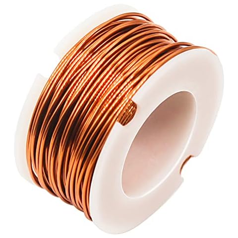 Kupferlackdraht Magnetdraht Kupferdraht 0,5 mm Dicke 10 m Länge für das Verbinden oder das Löten Zweck kupferfarben Cover