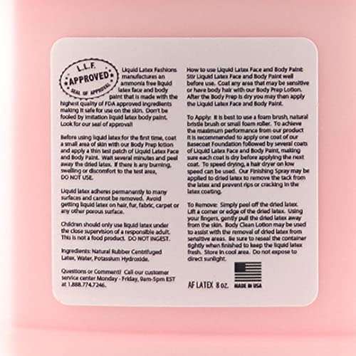Pink 8 Oz - Liquid Latex Body Paint, Ammonia Free No Odor, Easy On And Off, Cosplay Makeup, Creates Professional Monster, Zombie Arts #TOP6