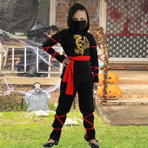 Disfraz de ninja para niñas miniatura 3