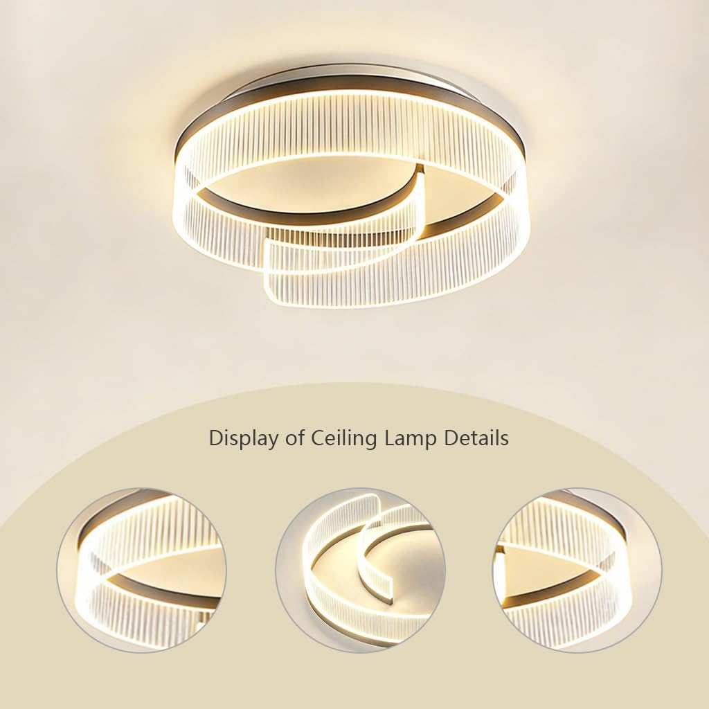 LED-Deckenleuchte Dreifarbig Dimmbar Kreisförmig Aufputz Acrylabdeckung Schlafzimmer Wohnzimmer Küche Flur