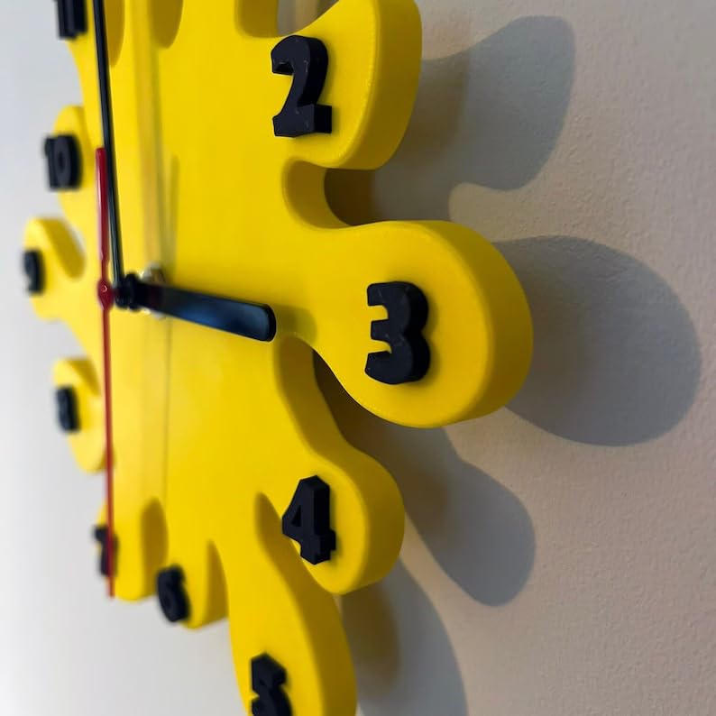 Reloj de Pared Analógico Pintura Splash Moderno miniatura 6