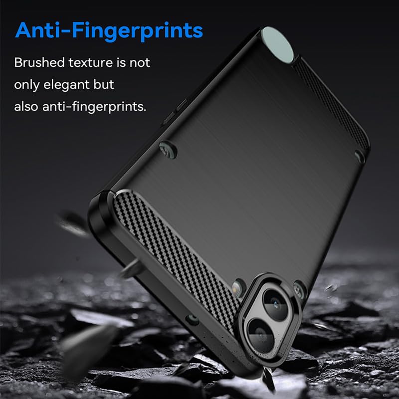 Image of Hybrid Carbon Fiber Back Case for Nothing CMF Phone 1 (Black)