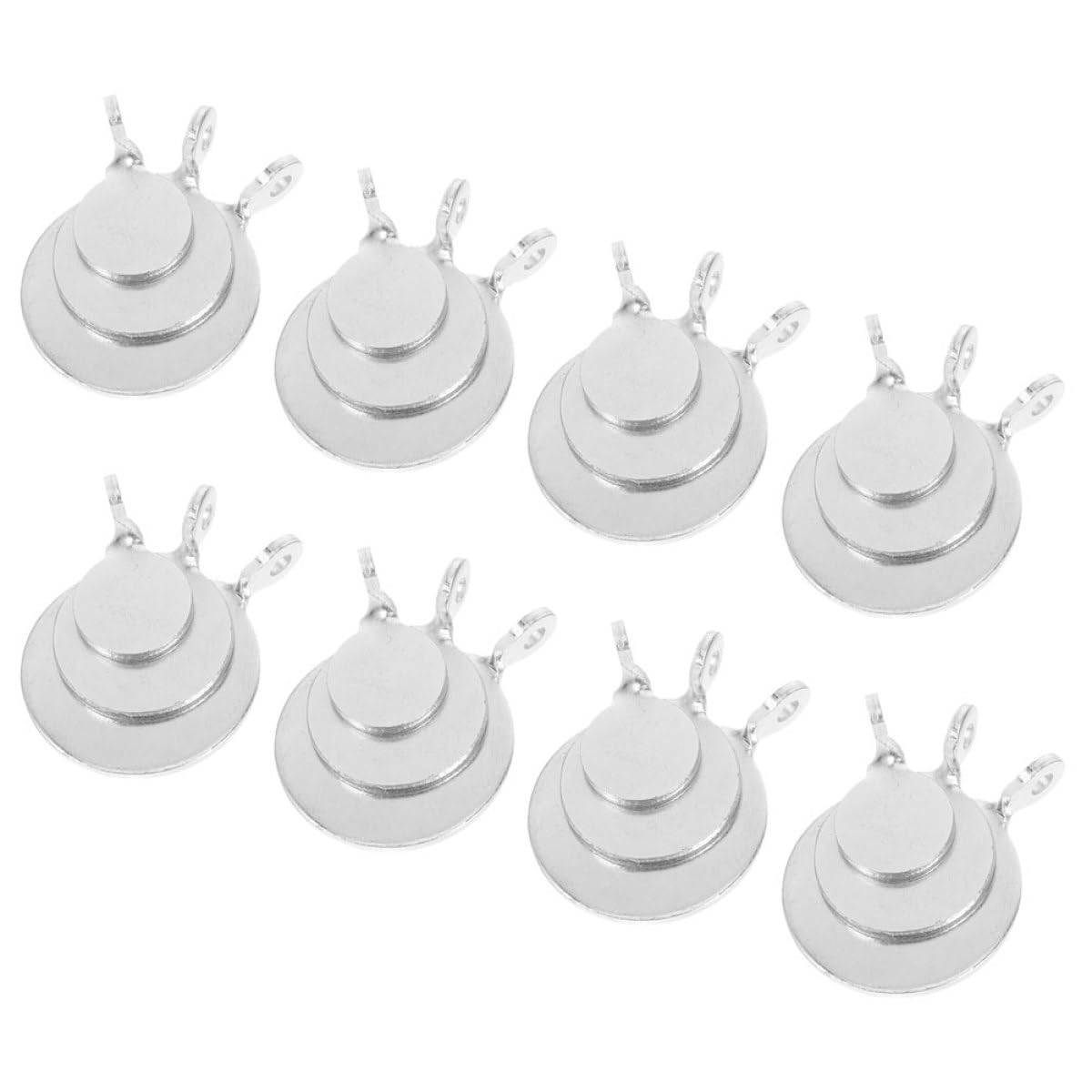 BIUDECO Hanging Targets Small Manganese Steel Portable for 24pcs Durability and Silver Steel Target Plates for Precision Shooting Bow Practice Training