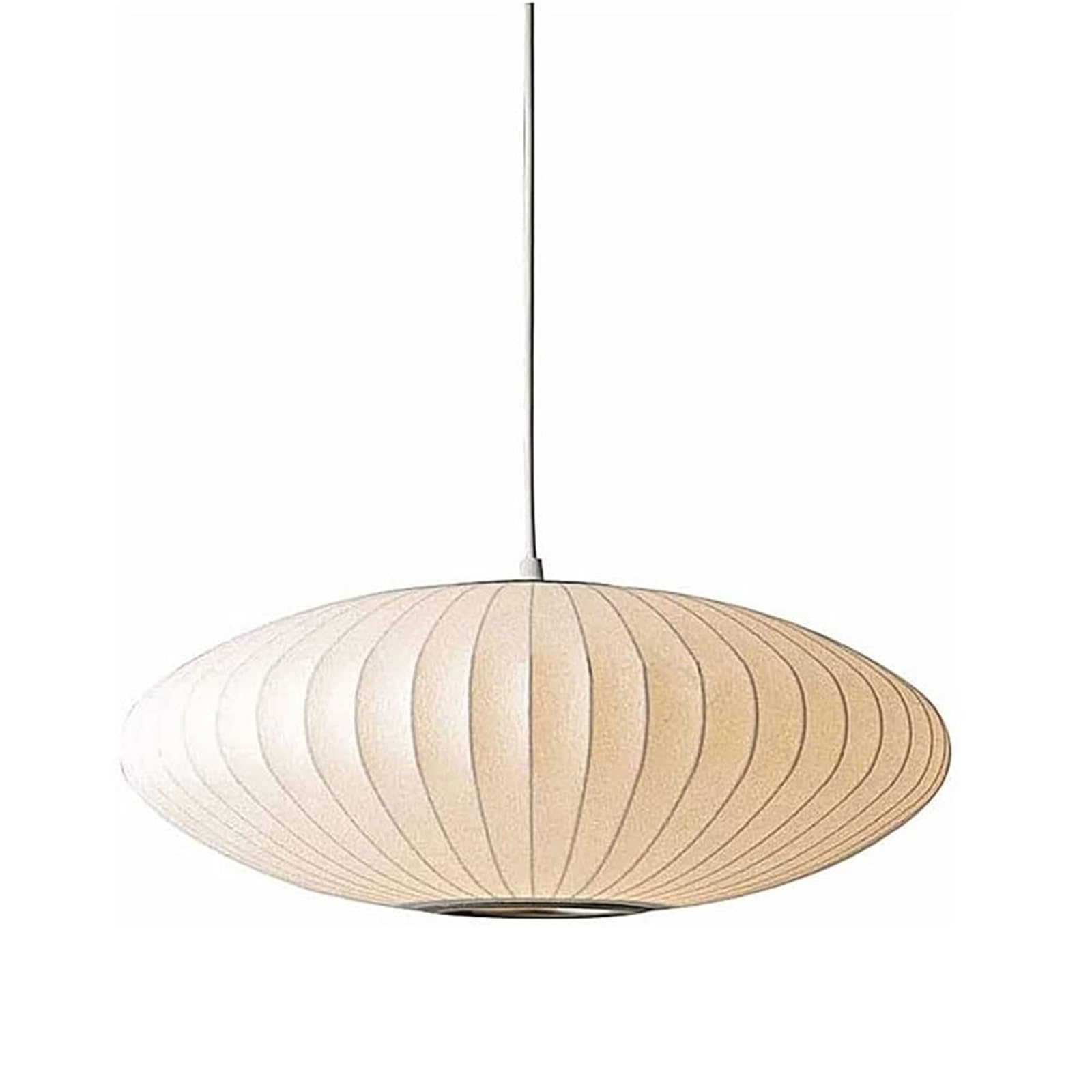 KHUKHU Simple Fabric Lantern Chandeliers Silkworm Cocoon Pendant Light Fixtures for Cafe Shop Dining Room Showroom Hollow Hanging Luminaire Lamps Farmhouse Creativity Ceiling Light(19.7inch)