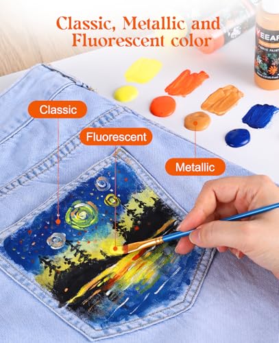 Yeeart 20 Colors Fabric Paint