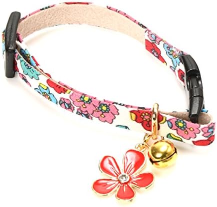 Cat Amo.k 810067-0 Cat Collar, Small Flowers, M-RED