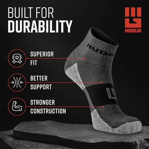 Quarter Crew Trail Socks, Blister-Resistant, Sweat-Resistant & Quick-Drying, Cushioned Footbed, Made in USA, 2-Pack2