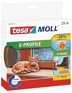 Tesa E-Profil Gummidichtung 25m Braun