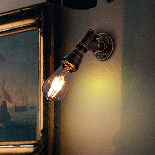 Dormitorio y sala de estar iluminados con aplique de pared retro E27 LED 3