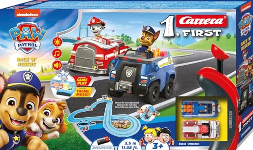 Carrera First PAW Patrol, Race 'N' Rescue – 3,5 Meter Lange Bahn mit...