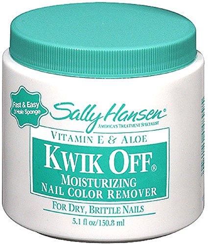 Sally Hansen Kwik Off Moisturizing Nail Color Remover with Vitamin E and Aloe 5.10 oz (Pack of 5)