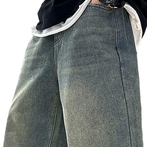 Boys Baggy Jeans - Loose Fit Denim Pants with Trendy Vintage Wash, Stylish Wide-Leg Design for Casual Outfits4