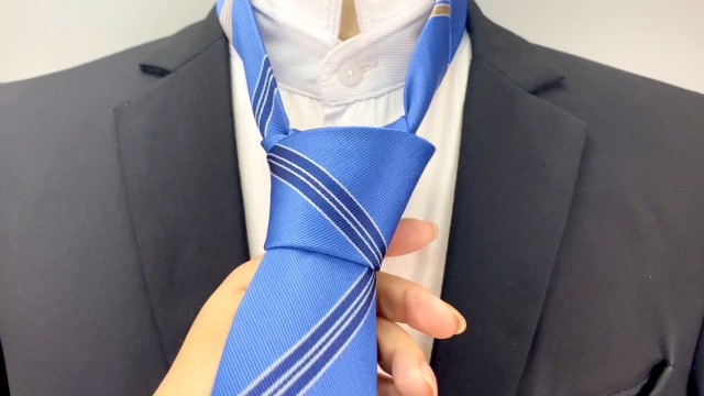 Cravate Rayée Bleu/rouge/blanc Pour Homme - Ensemble Cravate Longue + Pochette De Costume