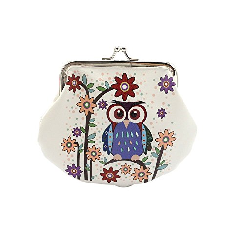 Coin Purse, Mikey Store Women Lady Retro Vintage Owl Small Wallet Hasp Purse Clutch Bag (White_B) - //coolthings.us