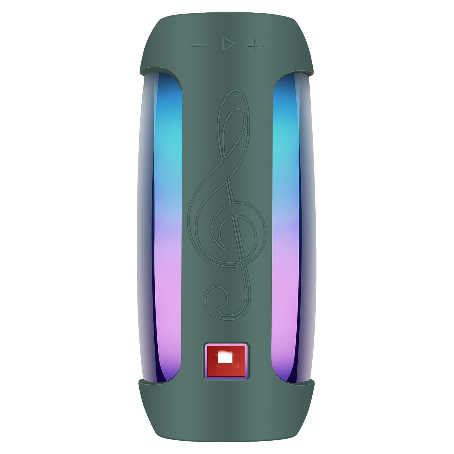 Stoßfeste Silikon-Schutzhülle für JBL Pulse 4 Lautsprecher, tragbare Schutzhülle mit Schultergurt und Metallschnalle, kratzfestes Bluetooth-Lautsprecher-Zubehör (grün)