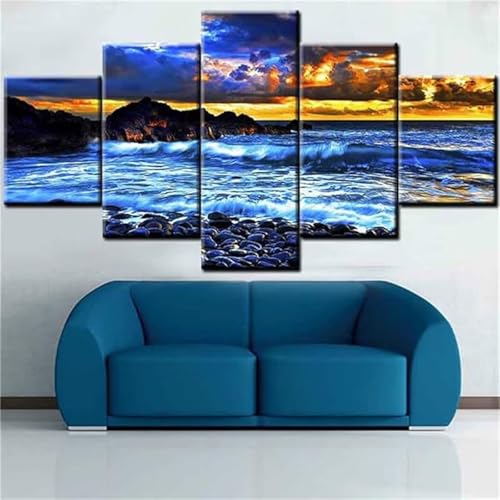 5D Diamond Painting Kit Complet Strass Brillants Broderie Diamant Géante 5 Pièces