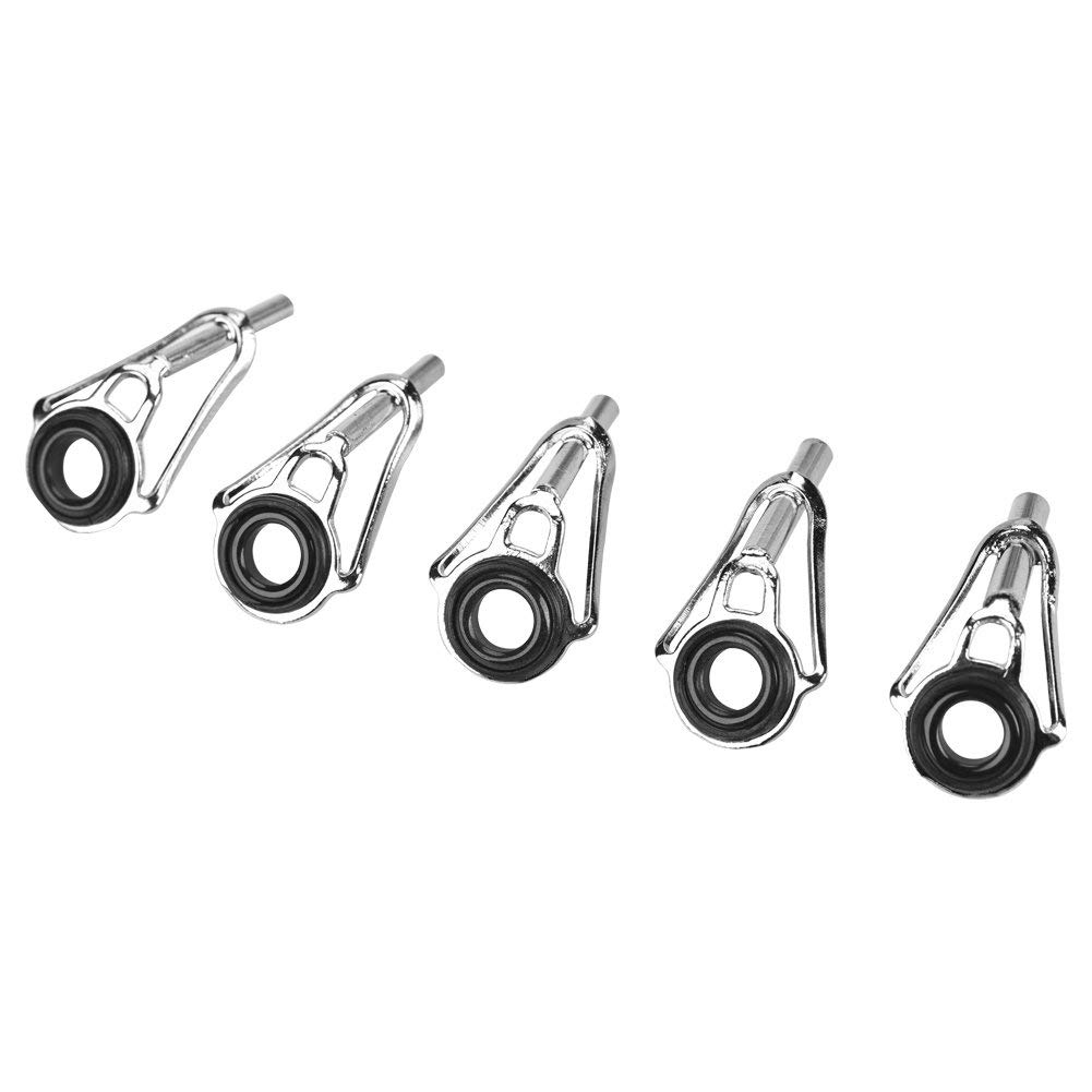 80 Stück Angelrute Reparatur Spitzenring, Edelstahl Keramik Rutenring Angelrute Spitze Reparatur Teile Rutenspitzen Reparaturset für Süßwasser Salzwasser