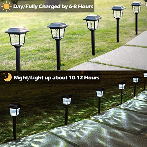 LeiDrail Solar Pathway Lights 8 Pack Solar Garden Lights with 2 Modes Waterproof Outdoor Path Light Warm White/Cool White LED Landscape Lighting for Yard Lawn Sidewalk Driveway Garden - Image 6
