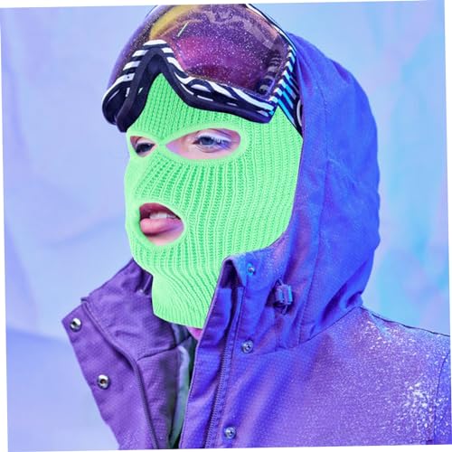 Holibanna Mascarilla de Ski de 3 Agujeros para Hombre y Mujer, Máscara Deportiva Cálida, Color Verde Claro miniatura 7