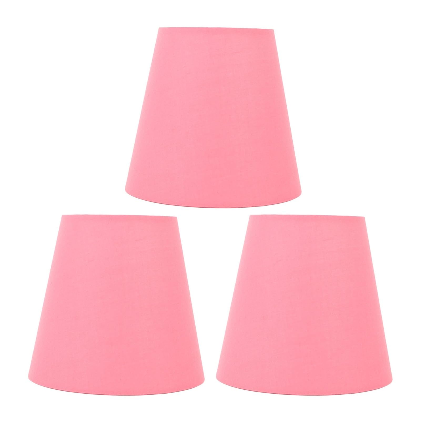 Luxemetals Pink 3 Pieces Of Fabric Lampshade E14 Bedroom And Hotel(Pink)