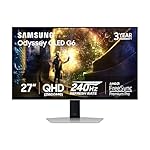 SAMSUNG 27” Odyssey OLED G6 (G61SD) QHD & QD-OLED 240Hz 0.03ms FreeSync Premium Pro Gaming Monitor with Sleek Metal Design, 3 Year Warranty, US, LS27DG610SNXZA, 2024